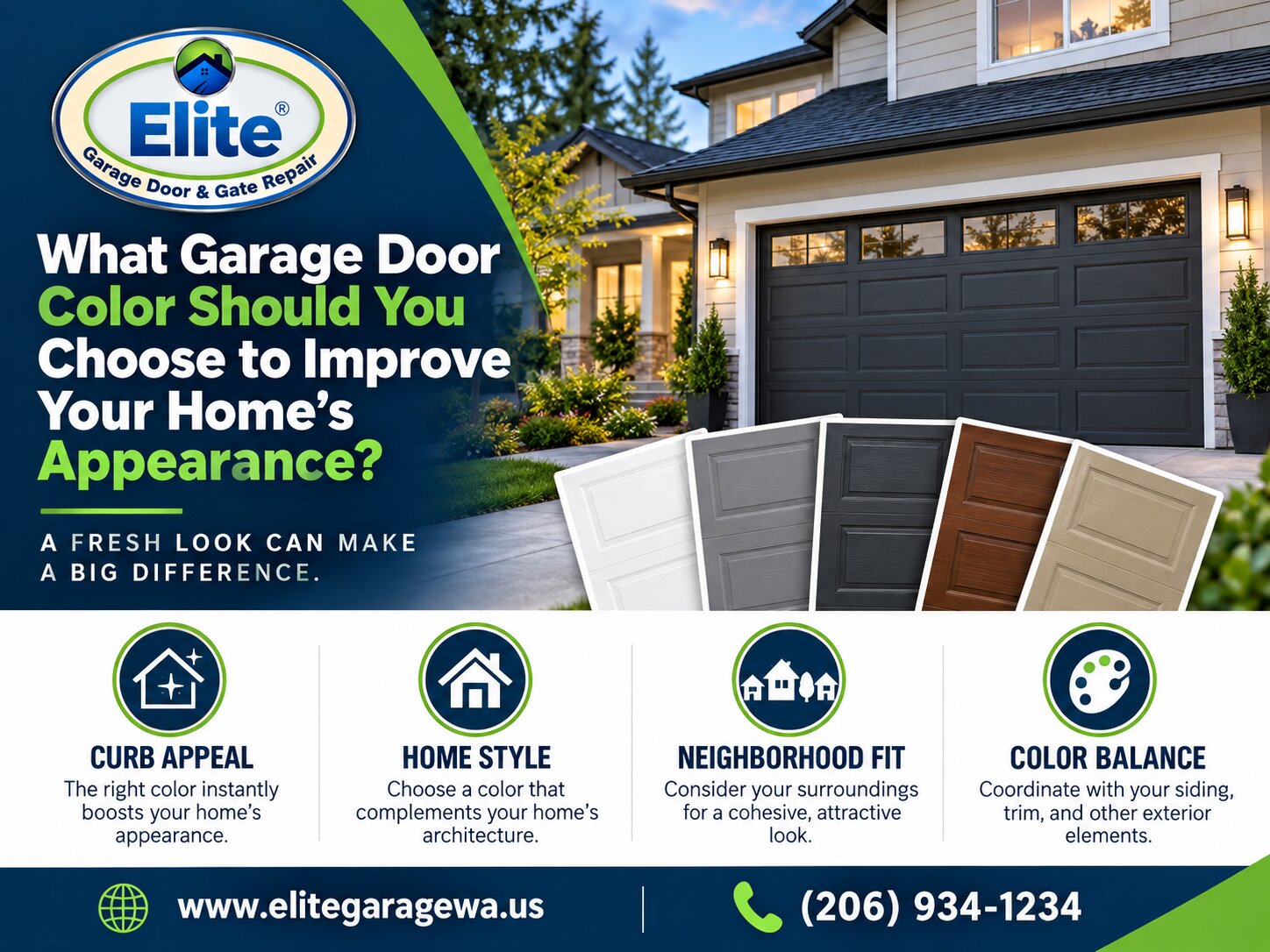 What Garage Door Color Should You Choose to Improve Your Home’s Appearance?