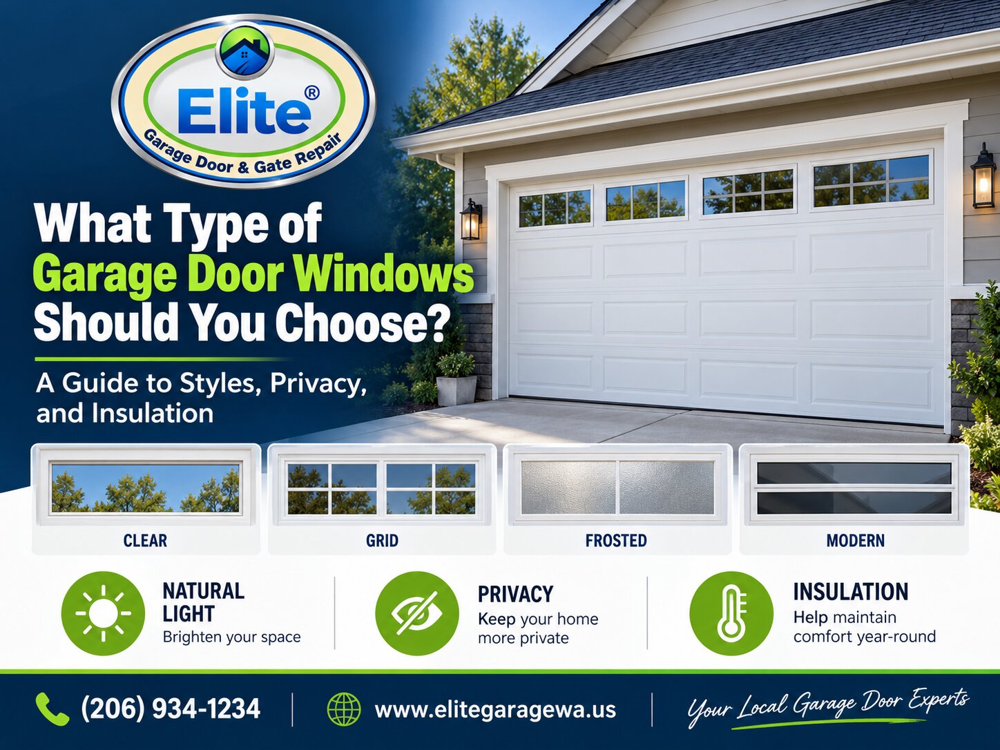 What Type of Garage Door Windows Should You Choose? A Guide to Styles, Privacy, and Insulation