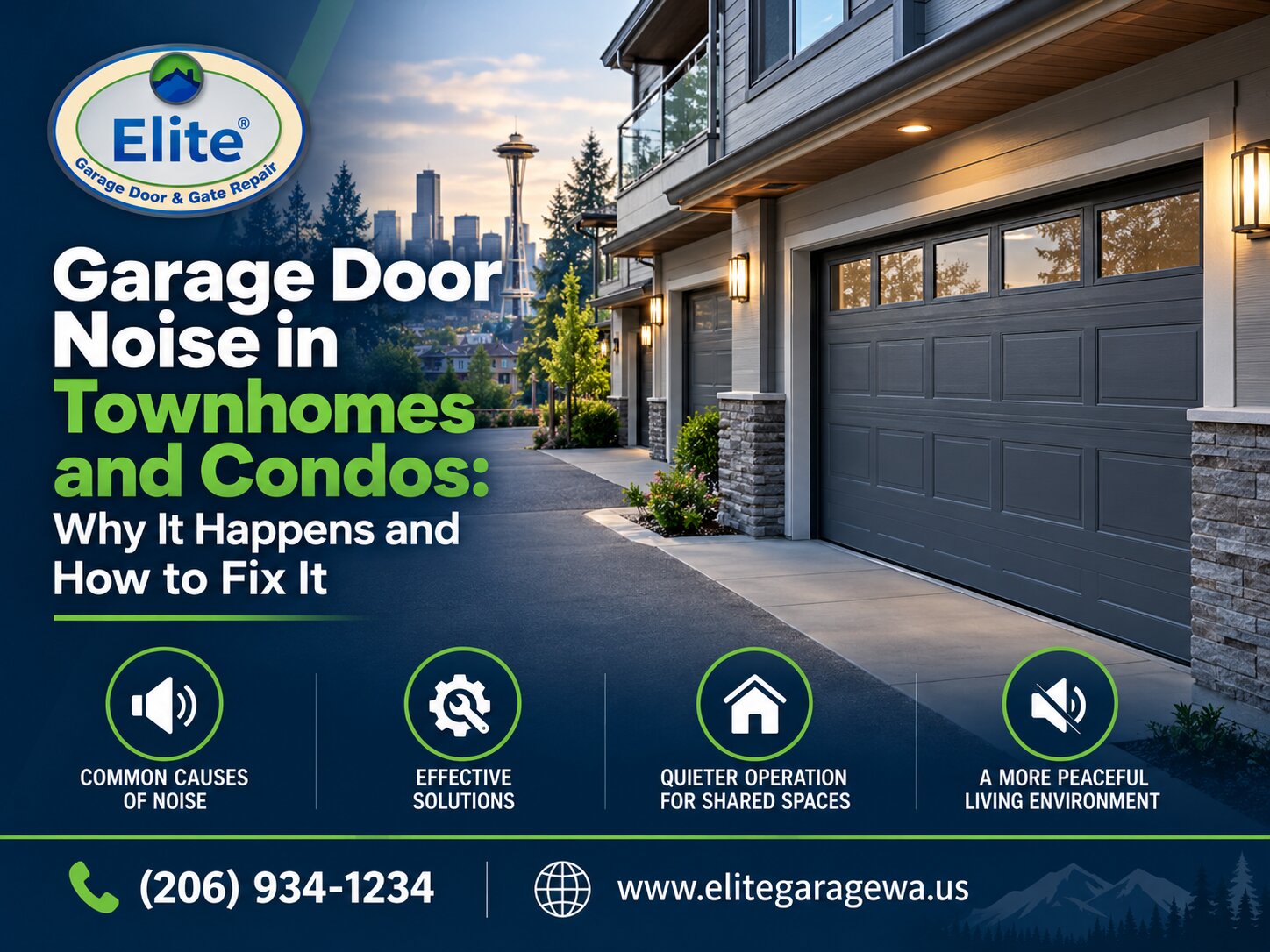Garage Door Noise in Townhomes and Condos: Why It Happens and How to Fix It