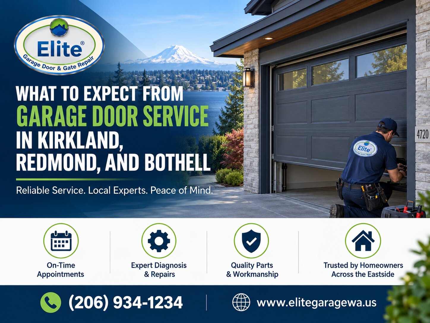 What to Expect from Garage Door Service in Kirkland, Redmond, and Bothell