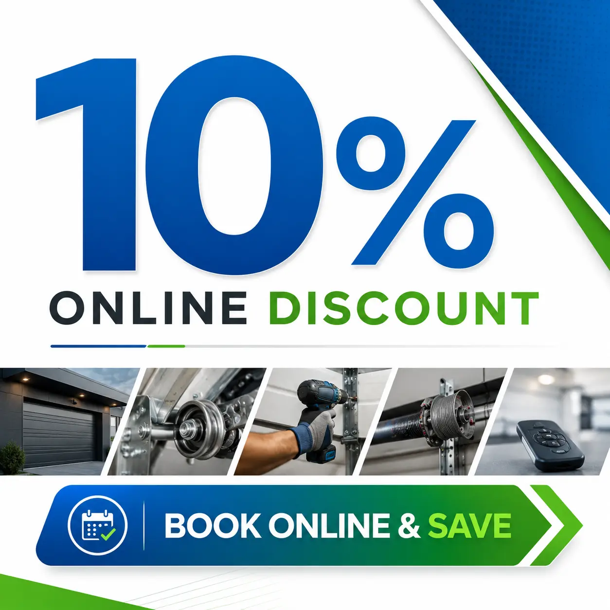 10-percent-online-discount Elite Garage Door Special Offers - 10 Percent Off For Any Repair