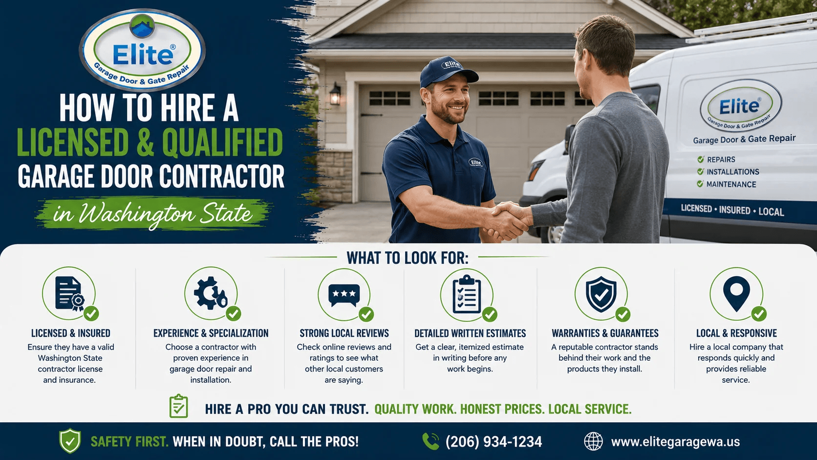 How to Hire a Licensed and Qualified Garage Door Contractor in Washington State