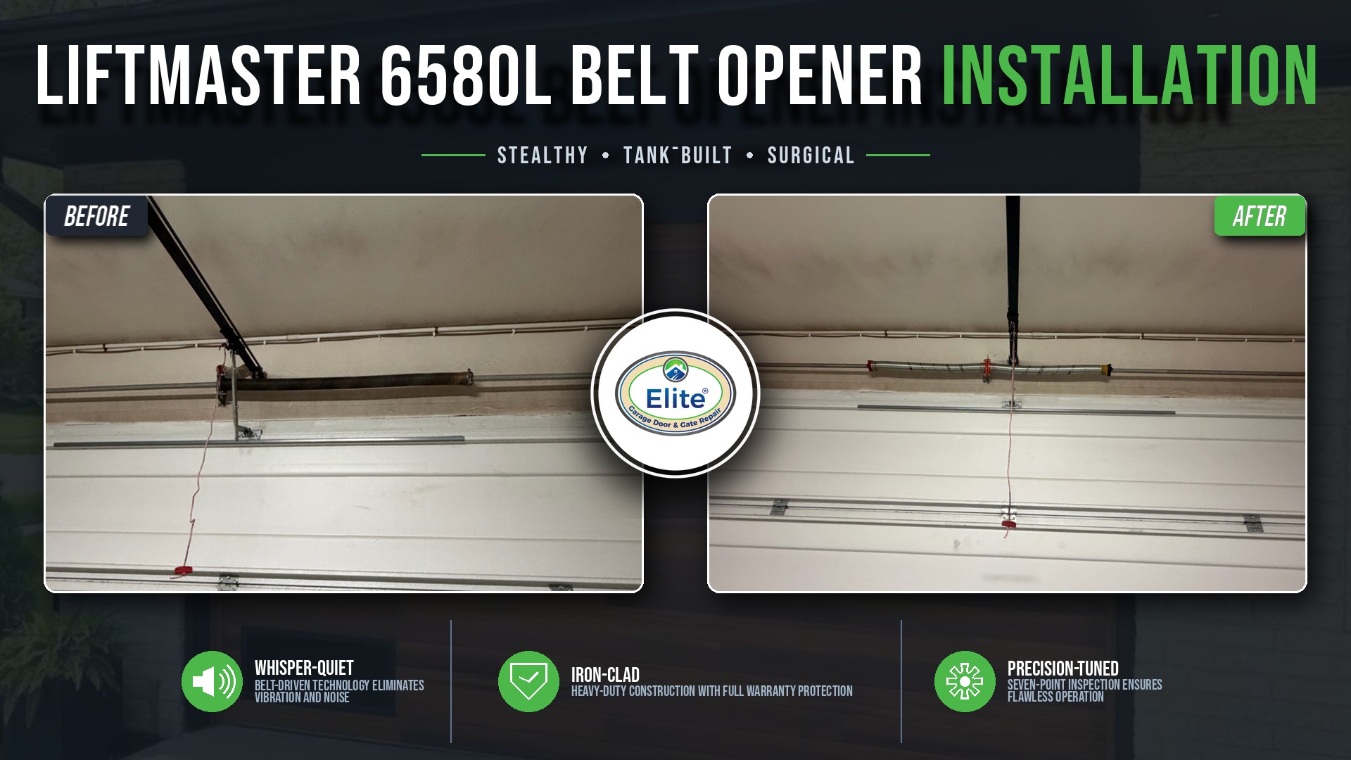 Belt Rail Opener & Spring Install in Kenmore, WA 98028