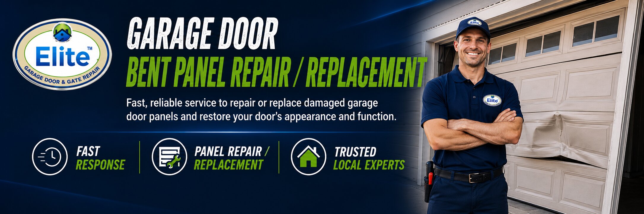 Elite Garage Door – Bent Panel Repair Elite Garage Door - Bent Panel Repair