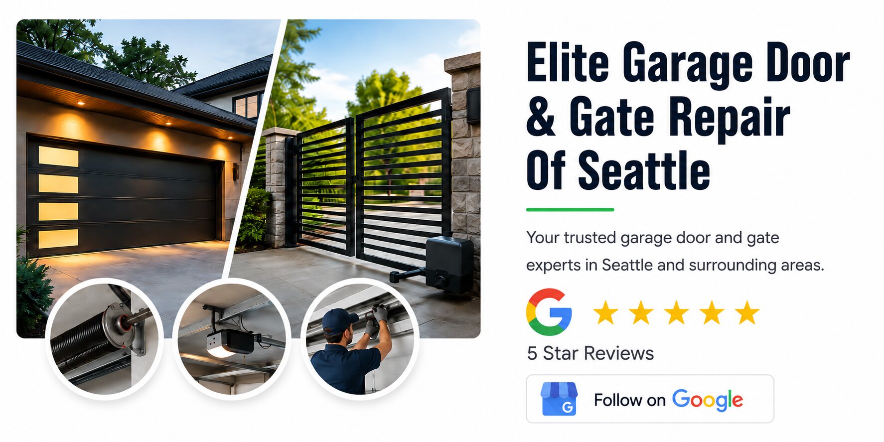 Elite Garage Door & Gate Repair - 5 Star Google Reviews