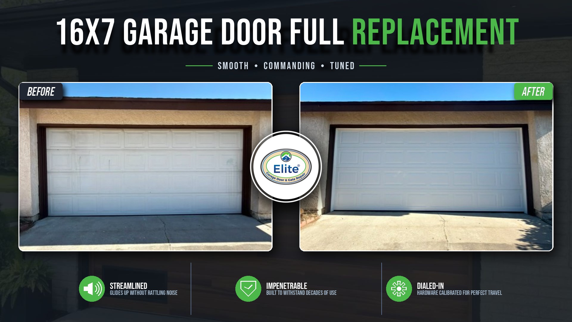 New 16X7 Garage Door Installation in Kent, WA 98032