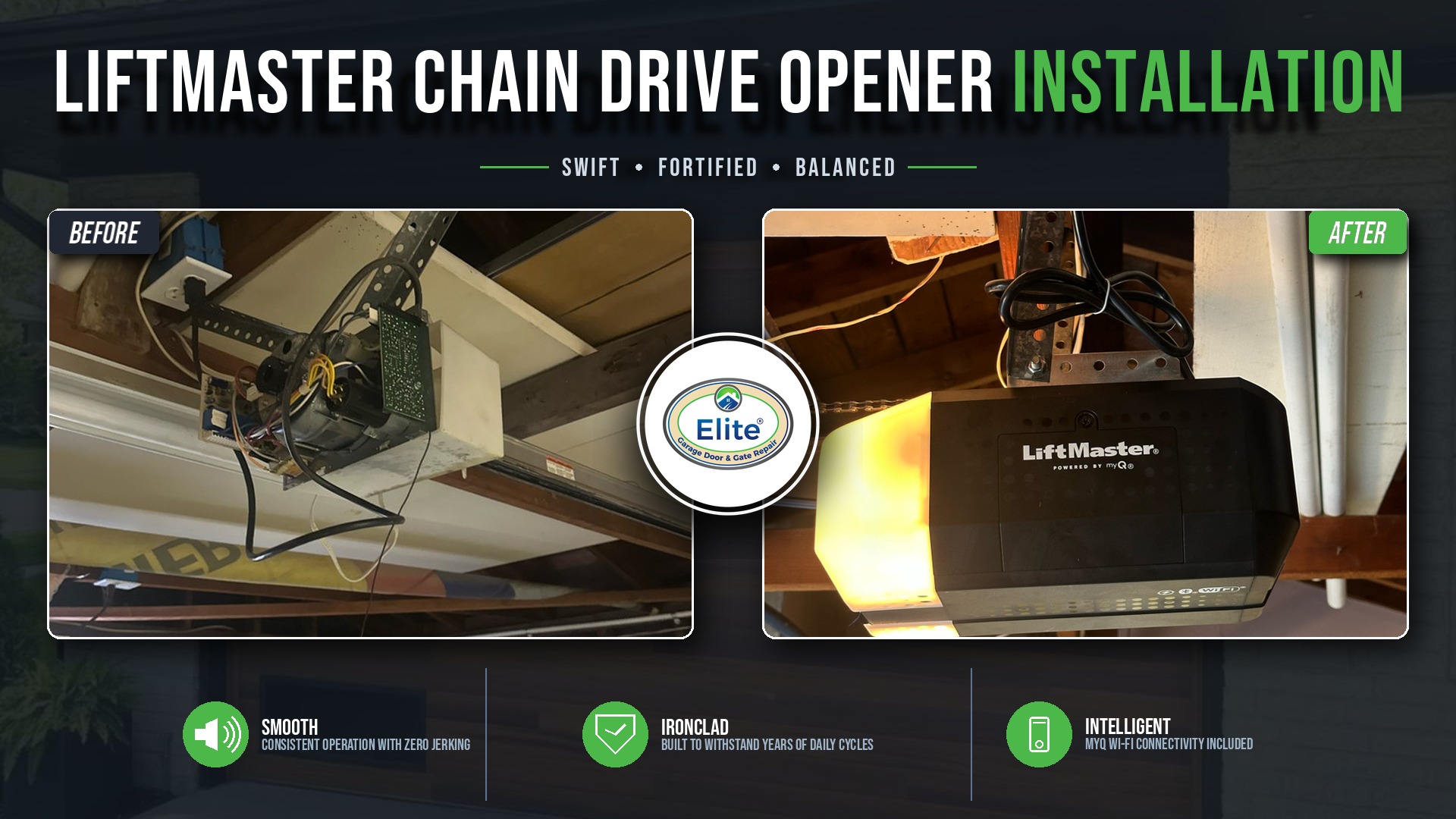 LiftMaster 2420L Chain Opener Install Kirkland, WA 98033