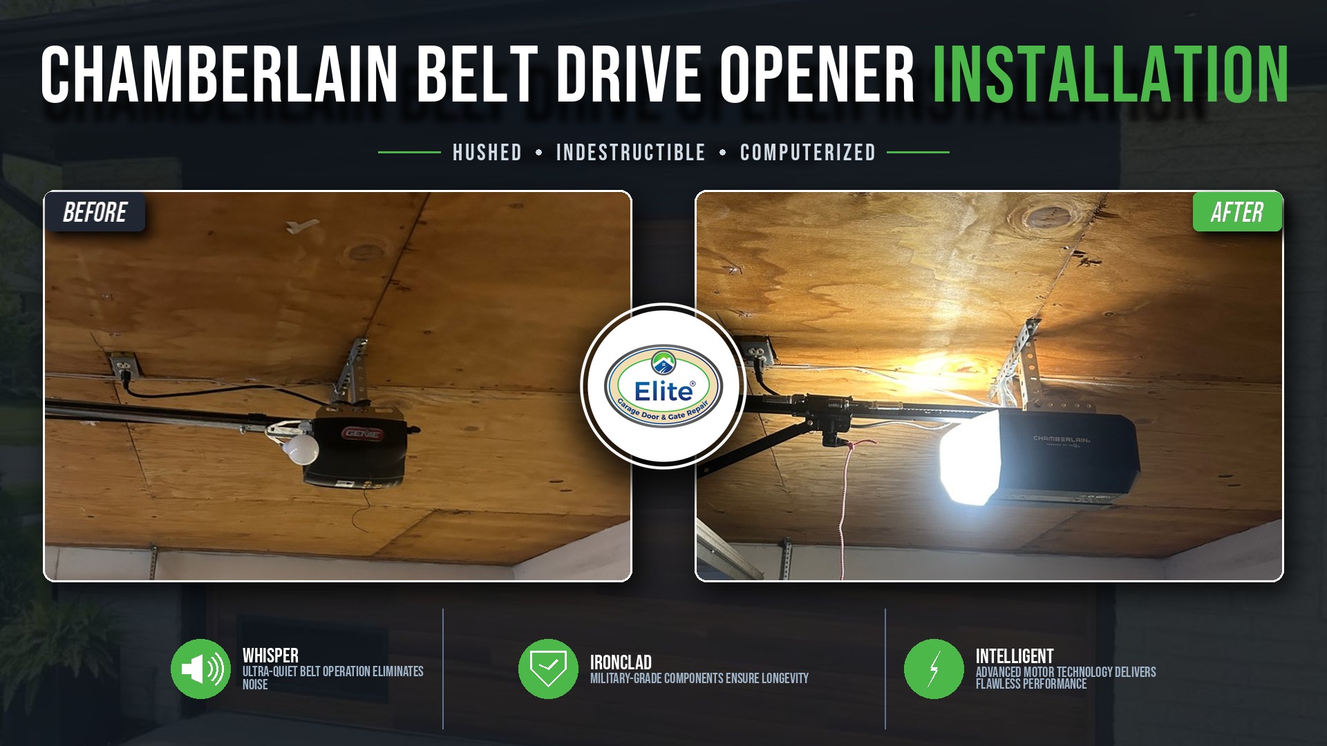 Belt Opener Chamberlain Install in Mountlake Terrace 98043