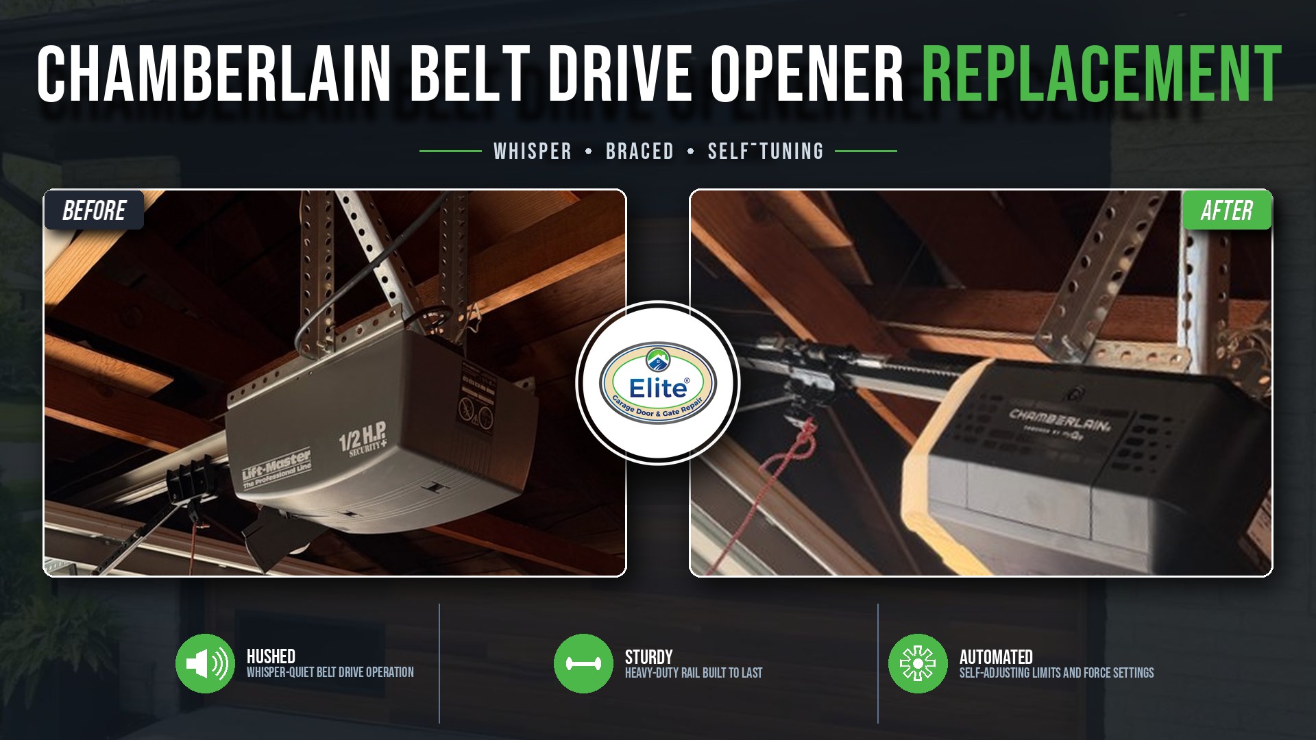 Heavy-Duty Belt Rail Opener Install in Kent, WA 98031