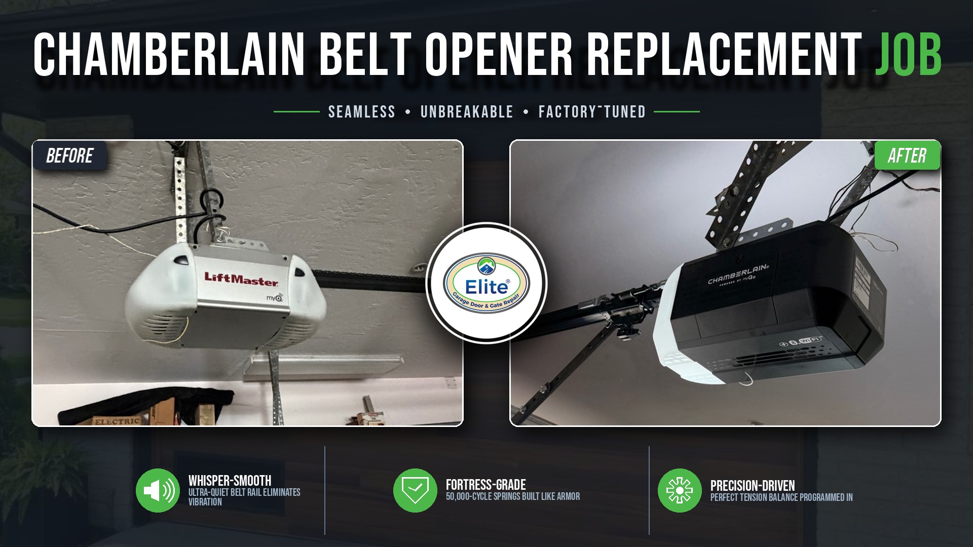 Belt Drive Opener Installation in Shoreline, WA 98177