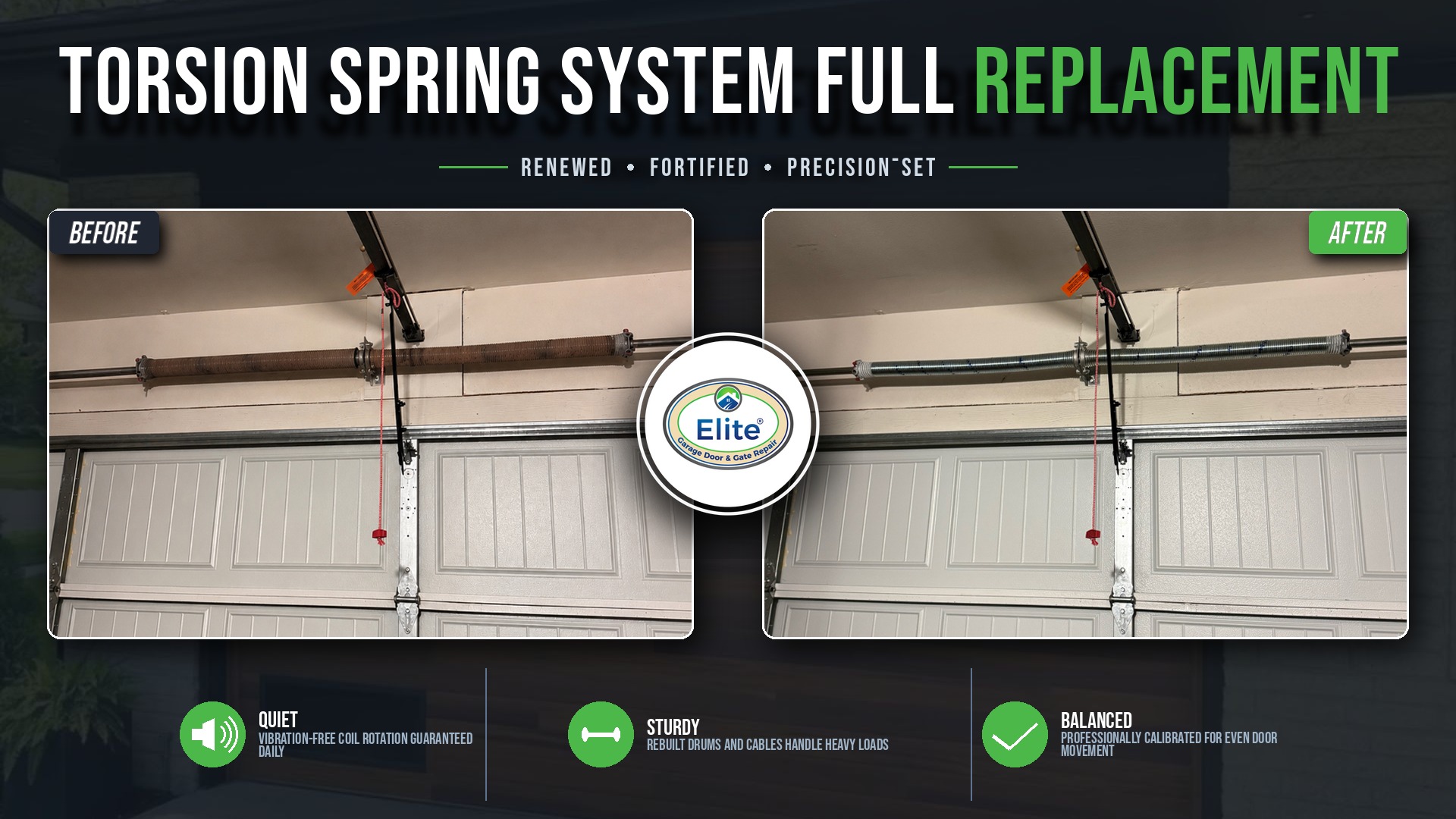 15,000-Cycle Torsion Spring Replacement in Sammamish, WA 98074