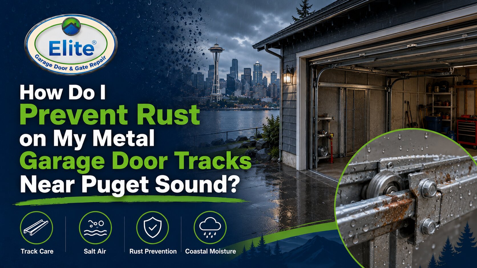 How Do I Prevent Rust on My Metal Garage Door Tracks Near Puget Sound?